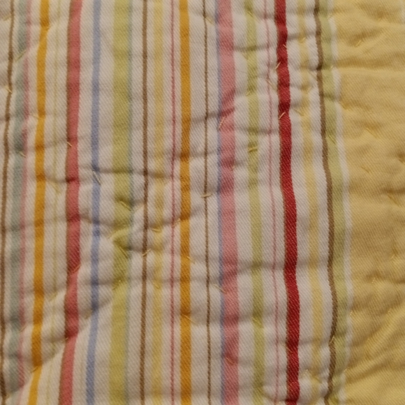 Pottery Barn Bedding Pottery Barn Yellow Stripe Handstitched Quilt
